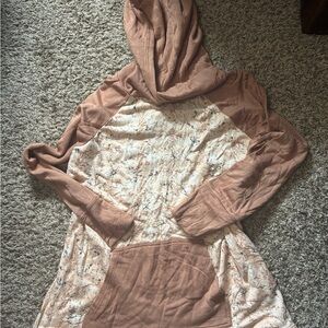 LuLaRoe Brown and Pink Top